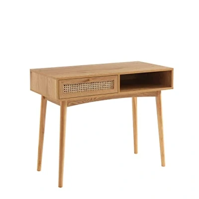 Abbildung von BAÏTA INES Schreibtisch, Gitter und Spanplatten, buchenholz, 100cm