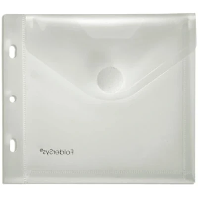 Abbildung von FolderSys 10 x CD Hülle 135x135mm PP Lochrand und Klettverschluss farblos transparent