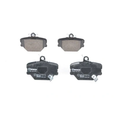 Abbildung von BOSCH 0 986 424 471 Bremsbelagsatz Low Metallic mit akustischer Verschleißwarnung Montageanleitung, Anti Quietsch Blech, Schrauben