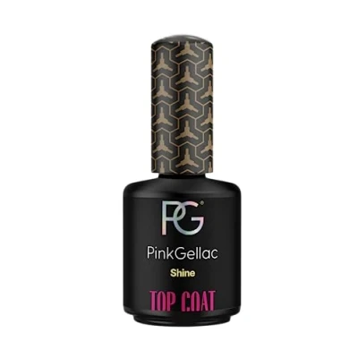 Abbildung von Pink Gellac Top Coat Gel UV Lang Anhaltend Nagellack für Nägel in Salonqualität Shellac Made Holland Glänzendes Finish und Farblos