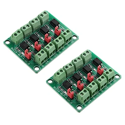 Abbildung von HALJIA 2 Stücke PC817 4 Kanal Optokoppler Isolation Board Spannungskonverter Adapter Modul 3,6 30V Treiber Photoelektrisch Isoliertes PC 817