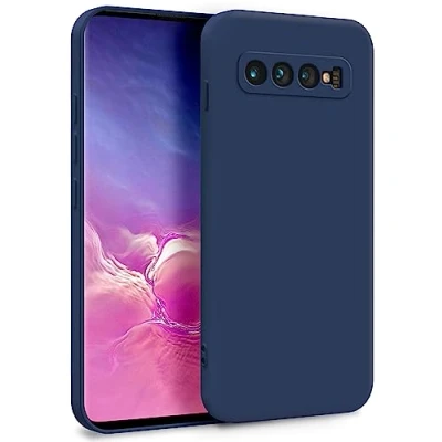 Abbildung von MyGadget Hülle für Samsung Galaxy S10 Plus Zweilagige Handyhülle mit Kameraschutz Cover Innenfutter &amp; Silikon außen Dunkelblau