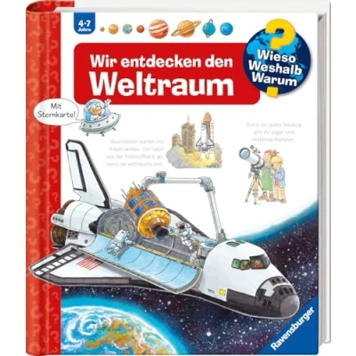 Abbildung von Ravensburger Buch &quot;Wieso? Weshalb? Warum?, Band 32: Wir entdecken den Weltraum&quot;, FSC schützt Wald weltweit