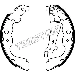 Abbildung von TRUSTING 088.240 Bremsbacken 228,6mm 42mm DACIA: Duster SUV, II, LOGAN MCV 2, RENAULT: Captur, Clio 4 Schrägheck