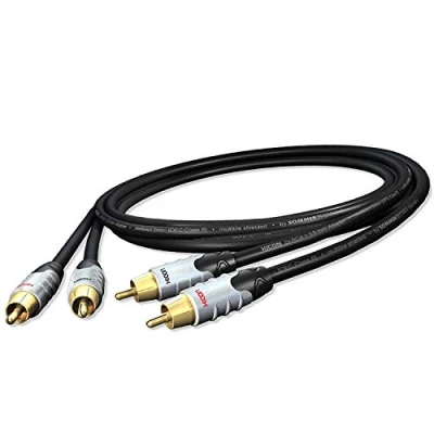 Abbildung von Hicon Ambience 5m Cinchkabel 3 fach geschirmt OFC Class 6 99,9999% Audiokabel Stereo RCA Phono HIA C2C2 0500