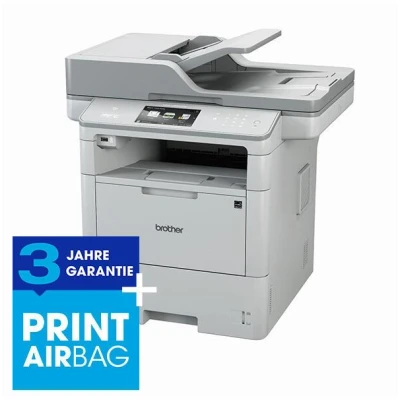 Abbildung von Brother MFC L6900DW A4 MFP mono Laserdrucker (46 Seiten/Min., Drucken, scannen, kopieren, faxen, 1.200 x dpi, Print AirBag für 750.000 Seiten)
