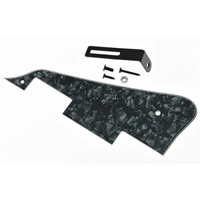 Abbildung von KAISH Black Pearl LP Gitarren Pickguard mit schwarzer Halterung für Epiphone Les Paul