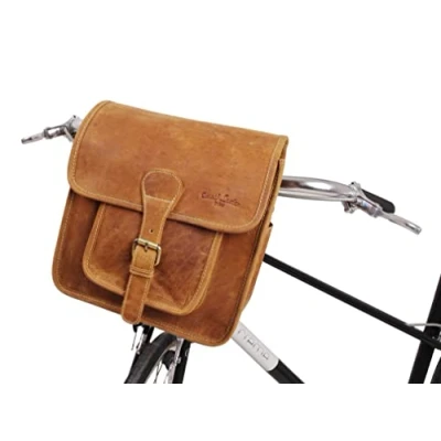 Abbildung von Gusti Leder JENS V. Umhängetasche Hellbraun mit ebike lenkeradapter, Größe: One Size, e bike lenkeradapter