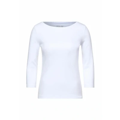 Abbildung von Cecil Langarmshirt, Damen, Größe: Large, Weiß