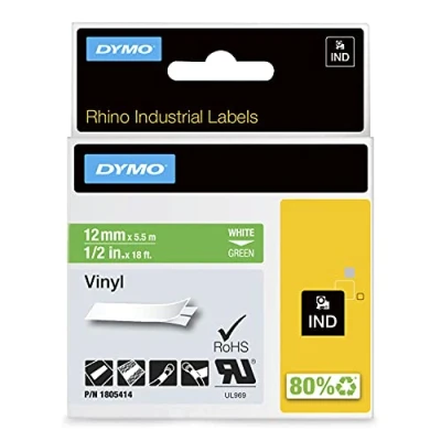Abbildung von Dymo 1805414 (12 mm) Weiß bis grün Tape