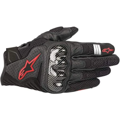 Abbildung von Alpinestars 3570518SMX 1 Air V2 Gloves Black/Red Fluorescent L Motorradhandschuhe