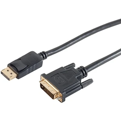 Abbildung von auvisio DisplayPort Kabel: Adapterkabel 20p auf DVI D 24+1, 2m, schwarz (DisplayPort Adapter, Kabel, PC Monitor)