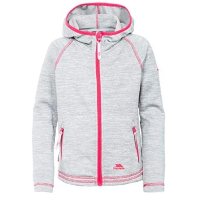 Abbildung von Trespass Goodness, Platinum Marl, 2/3, Warme Fleecejacke mit Kapuze 230g/m² für Kinder / Mädchen 2 12 Jahre, 3 Grau