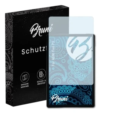 Abbildung von Bruni Schutzfolie kompatibel mit AGM Pad P2 Folie, glasklare Displayschutzfolie (2X)