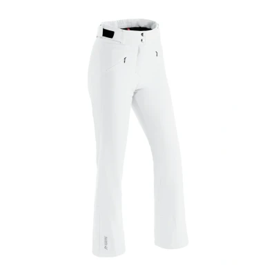 Abbildung von Maier Sports Allissia Slim, Enganliegende Damen Skihose, Wasserdichte Schneehose, Stretchmaterial und verstellbarer Bund, PFC frei, mTHERM Wattierung &amp; mTEX Wetterschutz, Weiß, Gr. 22 (W35/L30)