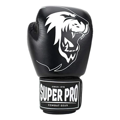 Abbildung von Boxhandschuhe aus Leder Warrior SE Schwarz/Weiß