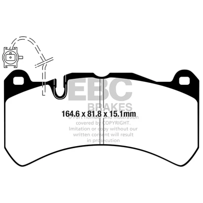 Abbildung von EBC Brakes DP42355R Bremsbelagsatz Vorderachse MASERATI: Ghibli (M157) 3.0 S, S Q4, D, 2013