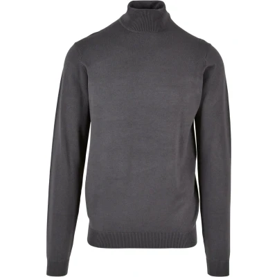 Abbildung von Urban Classics Turtleneck Strickpullover, Herren, Größe: Large, Darkgrey