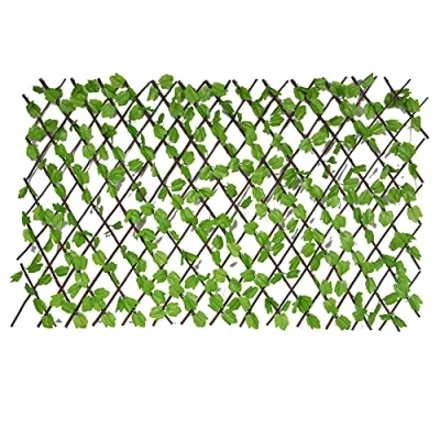 Abbildung von UNUS GARDEN Balkonsichtschutz Rankgitter Sichtschutz Pflanzenwand Weide mit Blättern (1 St., 90x180cm (HxB) Sichtschutzhecke Windschutz Efeu Blätterzaun