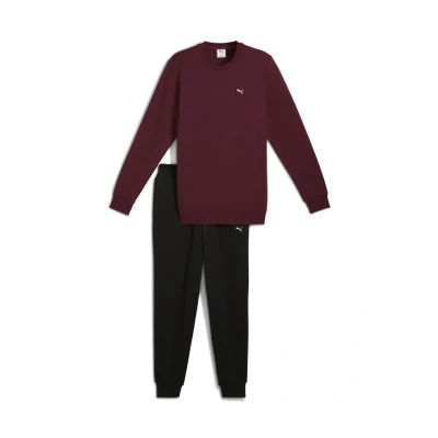 Abbildung von Puma Essentials Elevated Jogginganzug Herren Mit Print Ruby Shimmer Größe: L