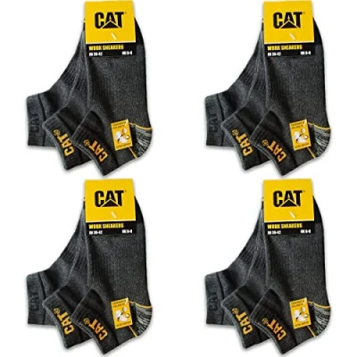 Abbildung von Caterpillar 12 Paar CAT WORK SNEAKERS ArbeitsSneaker Sneaker ArbeitsSocken Socken Strümpfe Größe 39 50 (47 50, Grau)