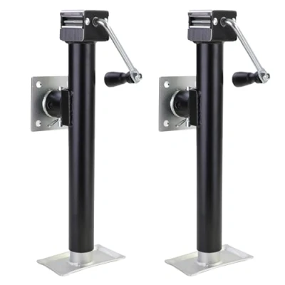 Abbildung von Anhänger Ausdrehstütze Stützfuß Abstellstütze 570 950mm mit Halter 2300kg 2 Stck