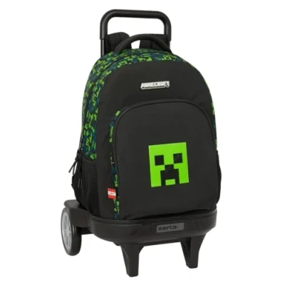 Abbildung von Minecraft TNT Großer Rucksack mit Rädern, kompakt, abnehmbar, ideal für Kinder verschiedener Altersgruppen, bequem und vielseitig, Qualität Widerstandsfähigkeit, 33 x 22 45 cm, bunt, M, Casual