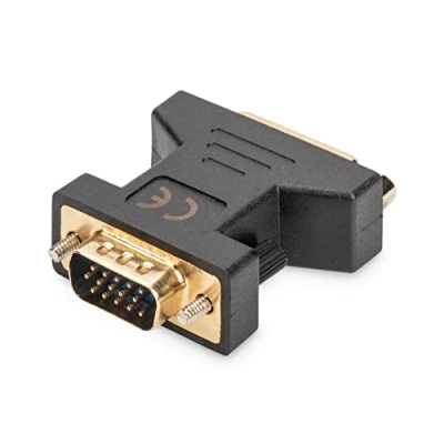 Abbildung von DIGITUS VGA Grafik Adapter, zu DVI I (24+5), Full HD 60 Hz, 1920 x 1200 Pixel, Schwarz