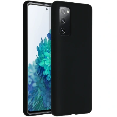 Abbildung von Samsung Galaxy S20 FE Hülle Silikon Accezz Soft Case/Backcover Handyhülle Schwarz