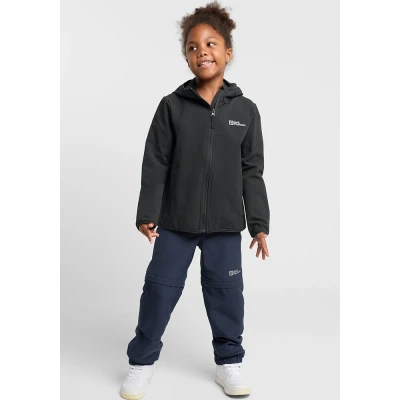 Abbildung von Jack Wolfskin Solyd K Softshelljacke für Kinder, Größe: 104, Black
