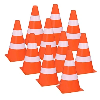 Abbildung von Idena Pylonen 40621, 10 Stück Orange Weiß Baustellenspielzeug
