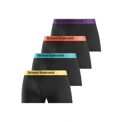 Abbildung von Bruno Banani Boxer 4 PACK Panties, Herren, Größe: Small, Schwarz/orange