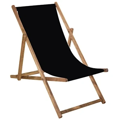 Abbildung von SPRINGOS Liegestuhl Gartenliege Klappstuhl aus Holz imprägniert klappbar Relaxliege Campingstuhl Strandstuhl Buchenholz