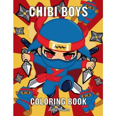 Abbildung von Chibi Boys Coloring Book: For Kids with Cool Boy Kawaii Characters In Fun Fantasy Anime, Manga Scenes