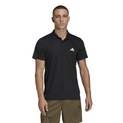 Abbildung von adidas Herren Train Essentials Training Polo Shirt, Black/White, S Tall