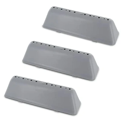 Abbildung von DL pro 3 x Trommelrippe 18x5,5x5cm für Bauknecht Whirlpool 480111104079 Indesit C00311134 Robuste Mitnehmerrippe Set mit 13 Löchern Grau Waschmaschine Waschtrommel