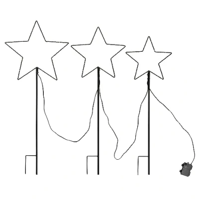 Abbildung von IC Winterworld LED Stern &quot;Weihnachtsdeko, Metallstecker Stern, Höhe inkl. Erdspieß 74/80/83 cm&quot;, 150 flammig, Dekolicht für den Innen und geschützen Außenbereich