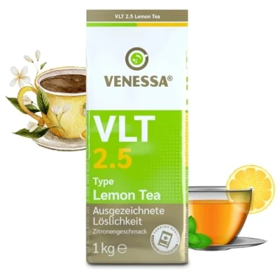 Abbildung von VENESSA VLT 2.5 Teegetränk Zitrone 2 x 1kg Probierpack Instant Pulver Lemon Tea Getränkepulver Automaten geeignet Sehr gut löslich