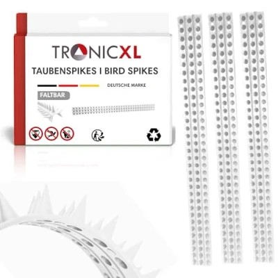 Abbildung von TronicXL Taubenspikes 10x weiss Taubenspike Vogelabwehr Vogelschreck für Balkon Garten Haus, 10 St.