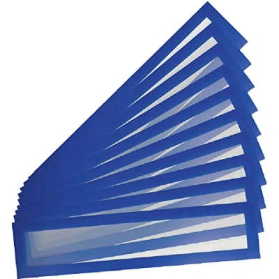 Abbildung von Tarifold Es 195211 Pack mit 10 magnetischen Titelhalter, A4/A3, (55 x 297 mm) Magnet Pro für magnetische Whiteboards, Blau