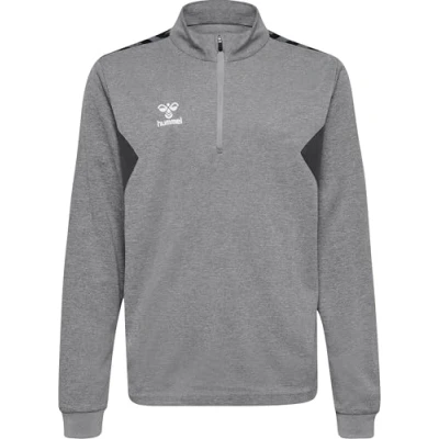 Abbildung von Hummel Authentic HALF Sweatshirt für Kinder, Größe: 116, Grey melange