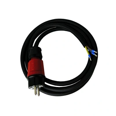 Abbildung von 2m Anschlussleitung mit Stecker Uni Schuko 230V 16A Kabel H07RN F 3x2,5mm² 2954
