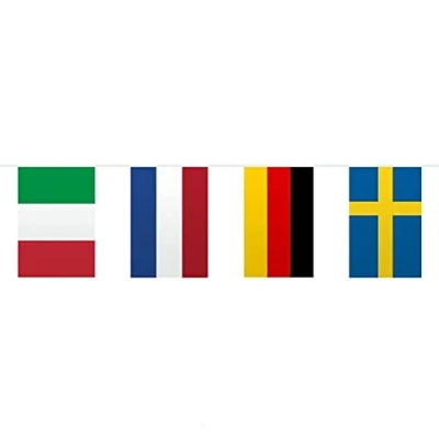 Abbildung von Flagge Linie Europa Square Plastik