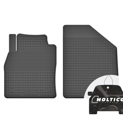 Abbildung von Vorne Gummimatten mit Rand Auto Fußmatten Gummi Automatten Passgenau 2 teilig Set passend für Renault Scenic II 2003 2009