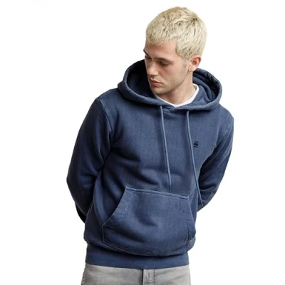 Abbildung von G STAR Overdyed Kapuzenpullover, Herren, Größe: Medium, Dk sea blue gd