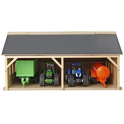 Abbildung von Kids Globe Schuppen, Geräteschuppen Spielzeug, Bauernhof mit Maßstab 1:50, Holzbauernhof, Holz Stall, Spielzeug 610047