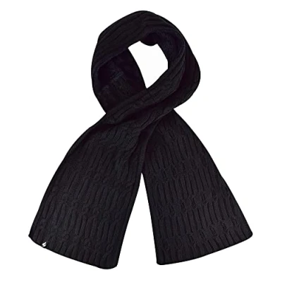 Abbildung von HEAT HOLDERS Damen Unifarben Warm Schal Fleece Luxus und Weich Flauschig Winterschal für (Einheitsgröße, Schwarz)