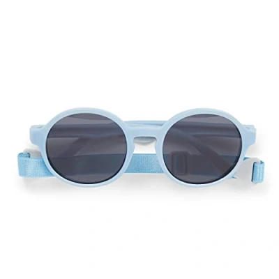 Abbildung von Original Dooky Fiji runde Sonnenbrille für Mädchen und Jungen, geeignet Kleinkinder Babys, UV A &amp; B Schutz, bruchsicheres Glas mit einstellbarem abnehmbarem Band), blue