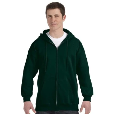 Abbildung von Hanes Herren Kapuzenpullover aus schwerem Fleece mit Reißverschluss Grn Medium