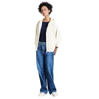 Abbildung von Street One Silklook Sweatjacke, Damen, Größe: 44, Weiß